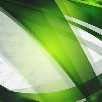 Abstract green stripes on grey background. Eps 10