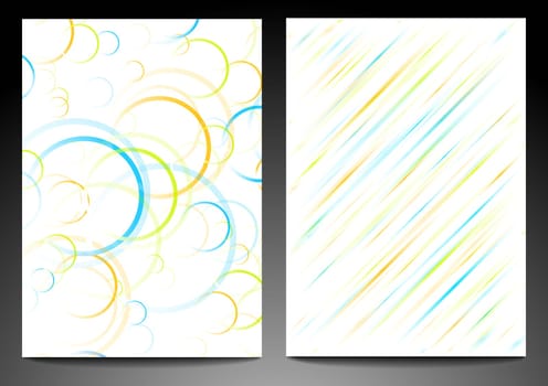 Abstract lines and circles on white background. Eps 10