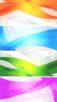 Abstract banners with colourful waves. Eps 10 vector