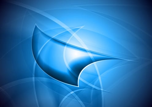 Vibrant blue design with abstract shapes. Vector illustration eps 10