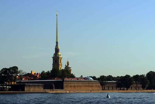 Admiralty in Saint Petersburg from the banks of the Neva