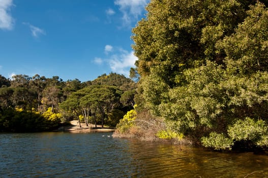 Beautiful landscape of "Lagoa Azul"", Blue Lagoon in Portugal"