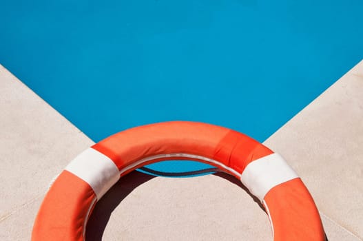 Image of a colorful swimming pool detail