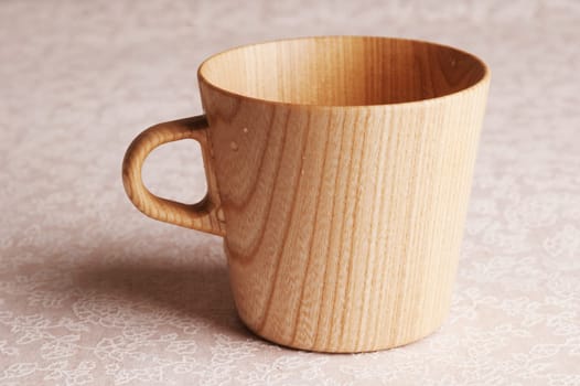 Wooden Mug on Table