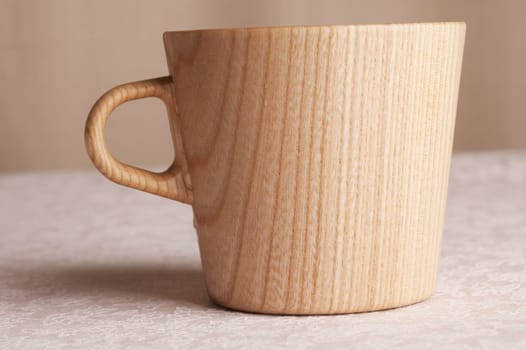 Wooden Mug on Table
