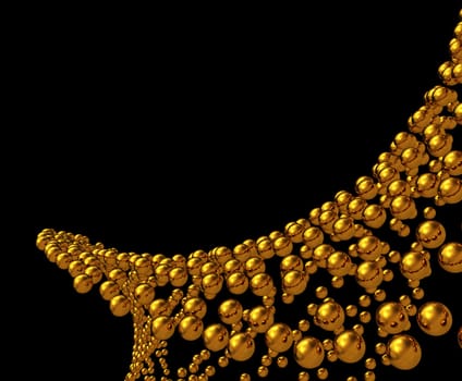 Abstract Ball Formation Gold Yellow Black