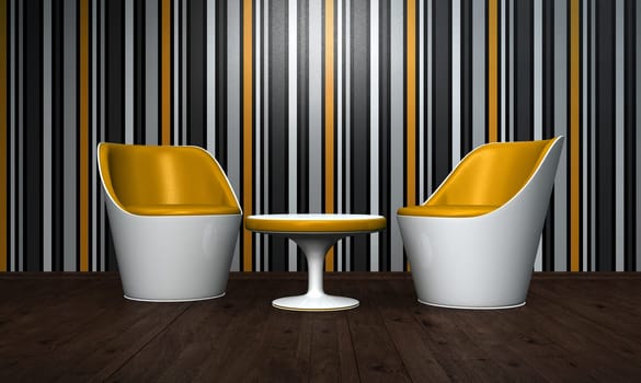 Relax Room orange white