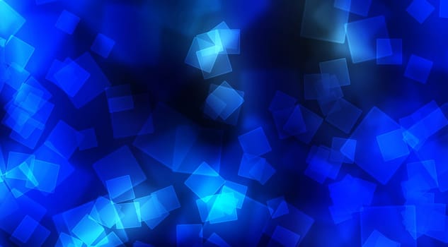Blue bokeh square