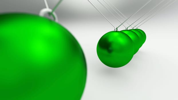 Newtonian Pendulum Green Grey 01