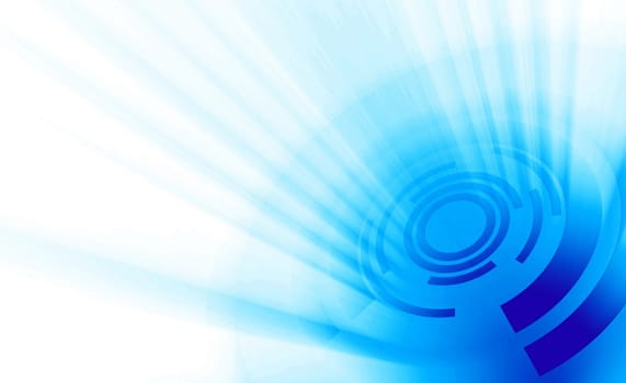 Modern cyberspace banner white blue