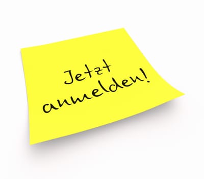 Sticky notes - Register now!