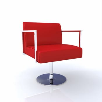 Modern Designer Chair - Red Chrome 2