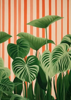 Illustration palm pattern texture monstera exotic decoration background floral jungle nature plant print summer wallpaper leaves art seamless tropic green botanical