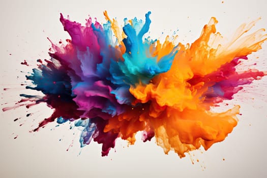 Ink in water. Splash of colors of different colors. Bright abstract color background.