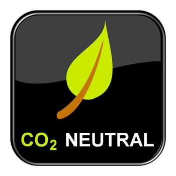 Glossy Button black - CO2 neutral