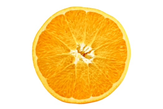 half orange isolated on white background