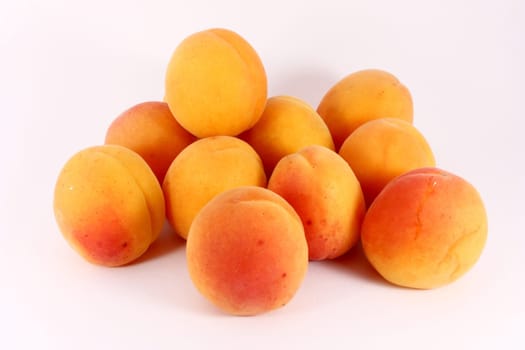 fresh riped colorful apricots