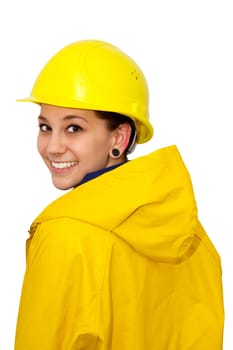 Young,sympathetic woman in work clothes