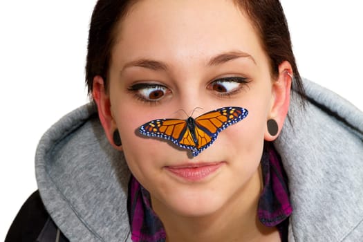 Butterfly on the nose