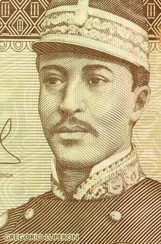 Gregorio Luperon (1839-1897) on 20 Pesos Oro 2009 Banknote from Dominican Republic. Dominican military and state leader after the Spanish annexation in 1863.