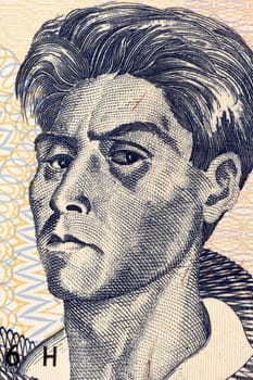 Cecilio Guzman de Rojas (1899-1950) on 10  Bolivianos 2007 Banknote from Bolivia. Bolivian painter, one of the masters of Latin American art