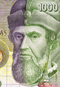 Francisco Pizarro (1471/1476-1541) on 1000 Pesetas 1992 Banknote From Spain. Spanish Conquistador.