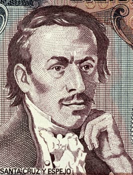 Eugenio Espejo (1747-1795) on 500 Sucres 1988 Banknote from Ecuador. Medical pioneer, writer and lawyer of mestizo origin in colonial Ecuador.
