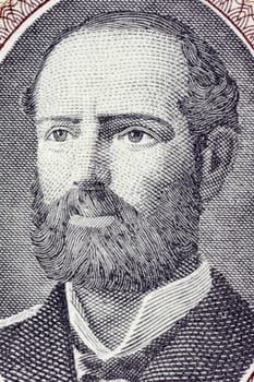 Arturo Prat (1848-1879) on 1 Escudo 1962 Banknote from Chile. Chilean navy officer.