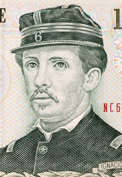 Ignacio Carrera Pinto (1848-1882) on 1000 Pesos 2007 Banknote from Chile. Chilean hero of the War of the Pacific.