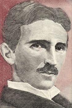 Nikola Tesla (1856-1943) on 5 Novih Dinara 1994 Banknote From Yugoslavia. Best known as the Father of Physics.