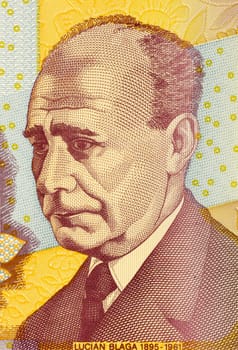 Lucian Blaga (1895-1961) on 5000 Lei 1998 Banknote from Romania. Romanian philosopher, poet and playwright.