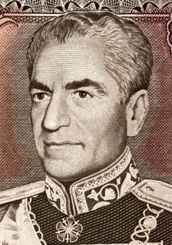 Reza Shah Pahlavi (1878-1844) on 20 Rials 1974 Banknote from Iran. Shah of the Imperial State of Iran during 1925-1841.