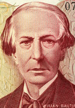 Juan Bautista Alberdi (1810-1884) on 5000 Pesos 1984 Banknote from Argentina. Argentine political theorist and diplomat.