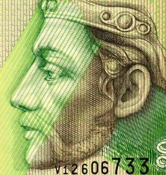 Pribina (800-861) on 20 Korun 2006 Banknote from Slovakia. Slavic Prince.