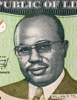 William Tolbert Jr. (1913-1980) on 100 Dollars 2009 Banknote from Liberia. 20th President of Liberia during 1971-1980.