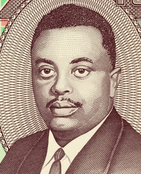 Prince Louis Rwagasore (1932-1961) on 100 Francs 2010 Banknote from Burundi. Burundi&#039 s national and independence hero.