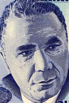 Viktor Hambardzumyan (1908-1996) on 100 Dram 1998 Banknote from Armenia. Soviet Armenian scientist and one of the founders of theoretical astrophysics.