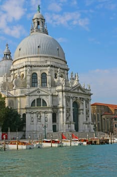 Basilica Santa Maria della Salute and Grand Canal (Venice, Italy)