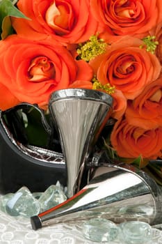 Women&#039 s Sandals, roses and hearts of crystal