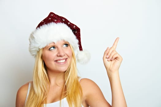 Happy young beautiful woman at christmas