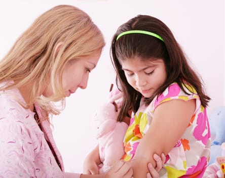 girl being injected