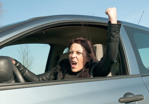 Angry female driver
