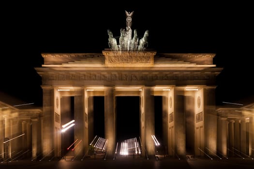 Brandenburg Gate by night in berlin germany
