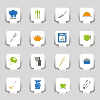 16 web icons Kitchen Utensils