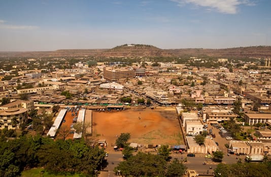 Aerial view of Bamako capital of Mali