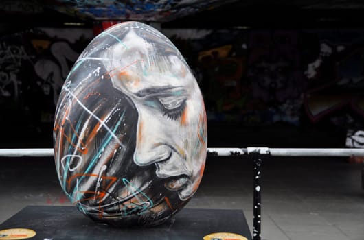 Easter egg by David Walker created for the Fabergé Big Egg Hunt, in London, on March 18, 2012