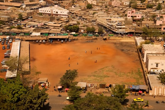 Aerial view of Bamako capital of Mali