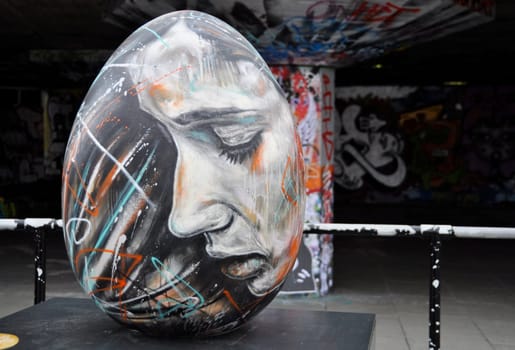 Easter egg by David Walker created for the Fabergé Big Egg Hunt, in London, on March 18, 2012