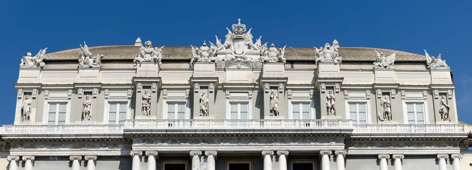 Overview of the roof of Ducal Palace in Genoa