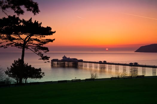 Dawn at the Pier in Llandudno Wales